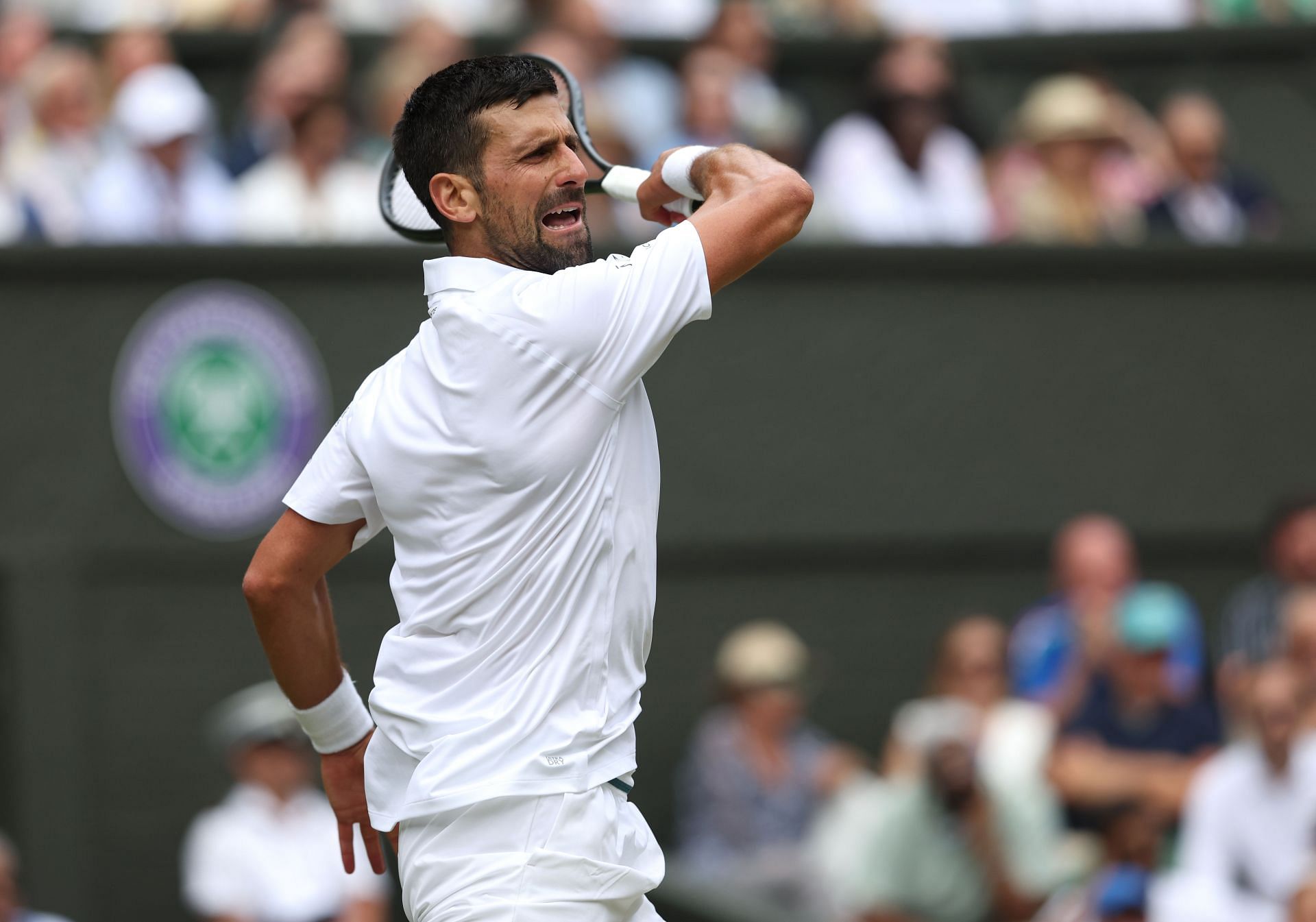 Novak Djokovic at Wimbledon 2025 (Photo by Rob Newell - CameraSport via Getty Images)